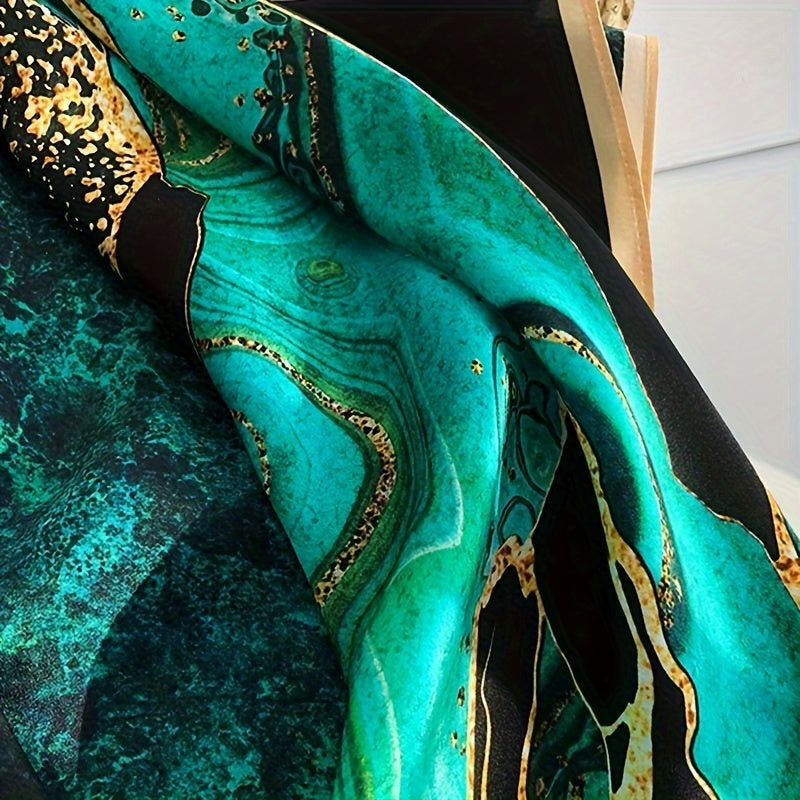 Elegant Green Floral Scarf - Boho Head Wrap & Fashion Hair Accessory for Women