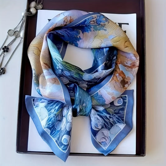 100 Percent Mulberry Silk Scarf for Women Breathable Warm Long Shawl Windproof Tie Dye Hand Wash