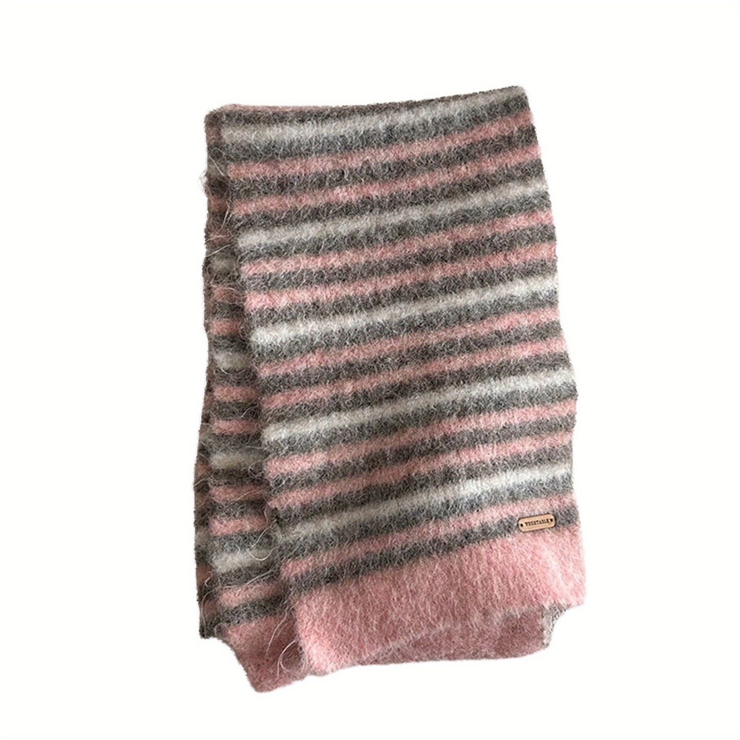 Scarf for Women Winter Scarves - Cozy Striped Knit Infinity, Soft Plush Yarn, Casual Fashion