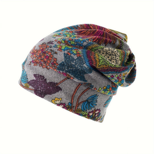 4pcs Set Retro Printed Neck Waistband Scarf Bohemian Windproof Winter Accessories