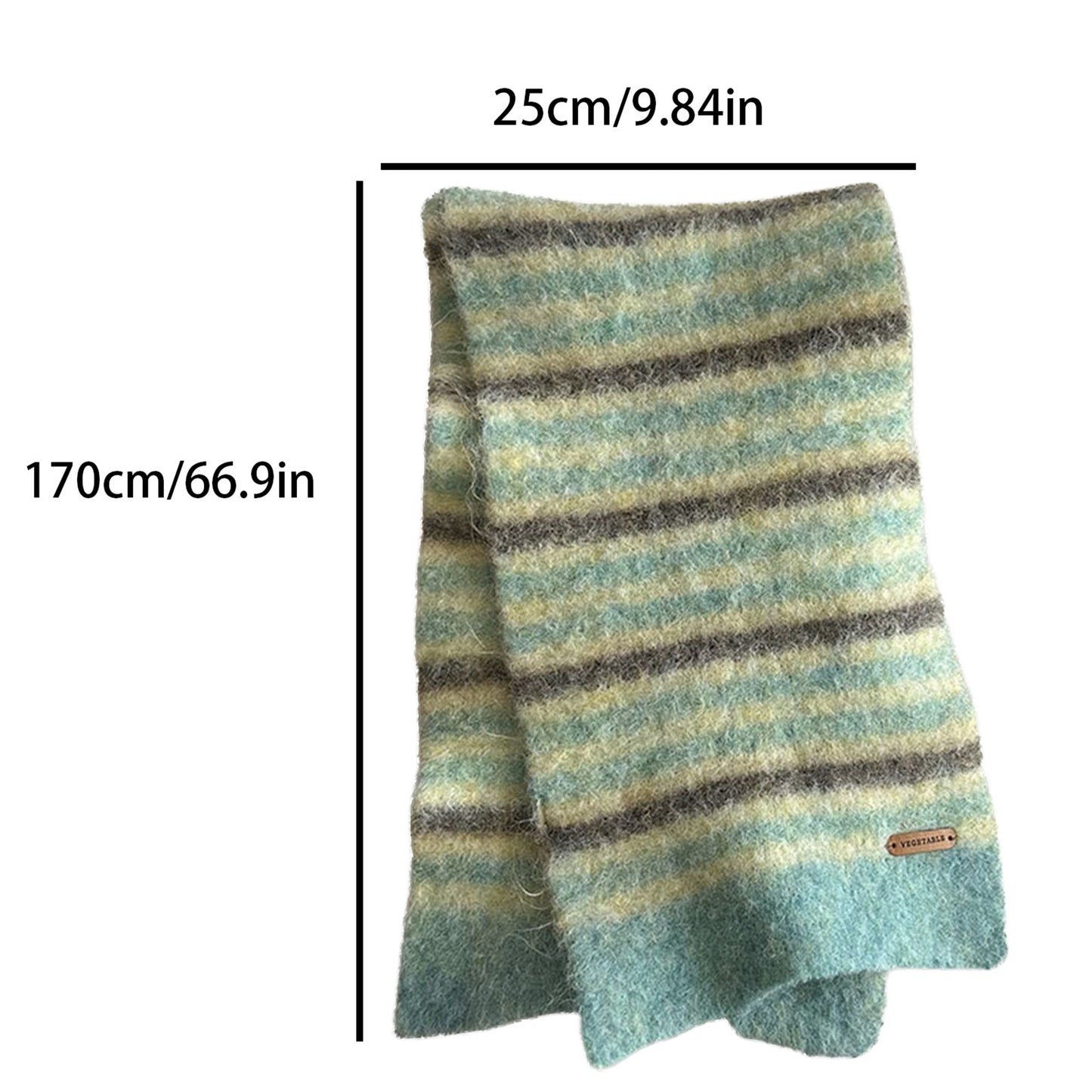 Scarf for Women Winter Scarves - Cozy Striped Knit Infinity, Soft Plush Yarn, Casual Fashion