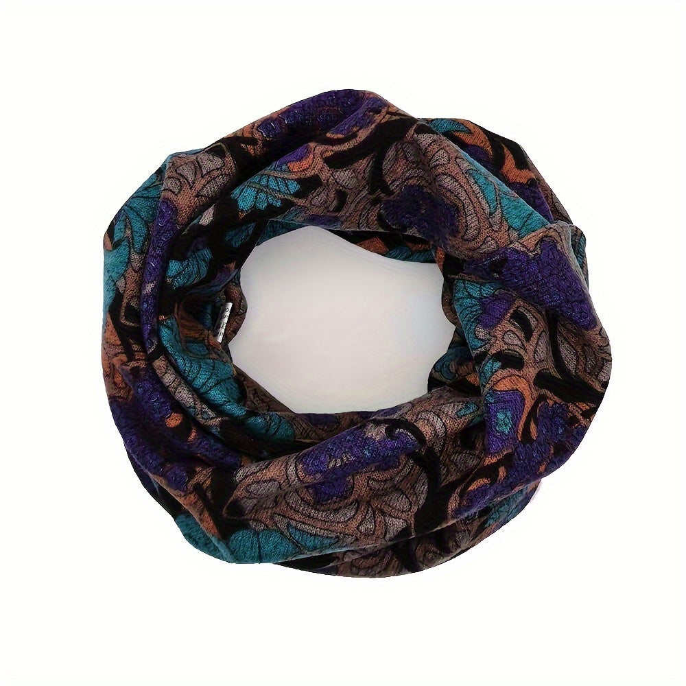 4pcs Set Retro Printed Neck Waistband Scarf Bohemian Windproof Winter Accessories